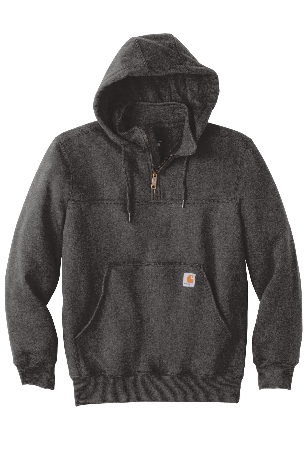 Carhartt Rain Defender Paxton Heavyweight Hooded Zip Mock Sweatshirt - Carbon Heather
