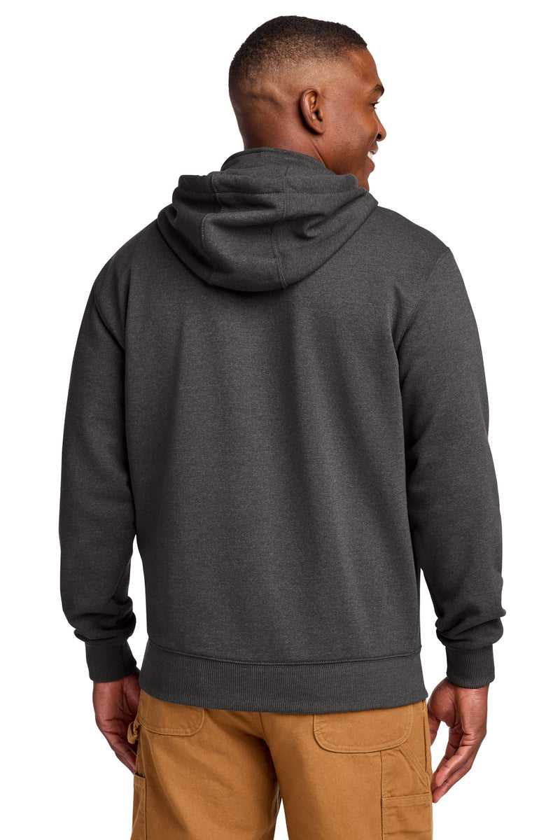 Carhartt Rain Defender Paxton Heavyweight Hooded Zip Mock Sweatshirt - Carbon Heather