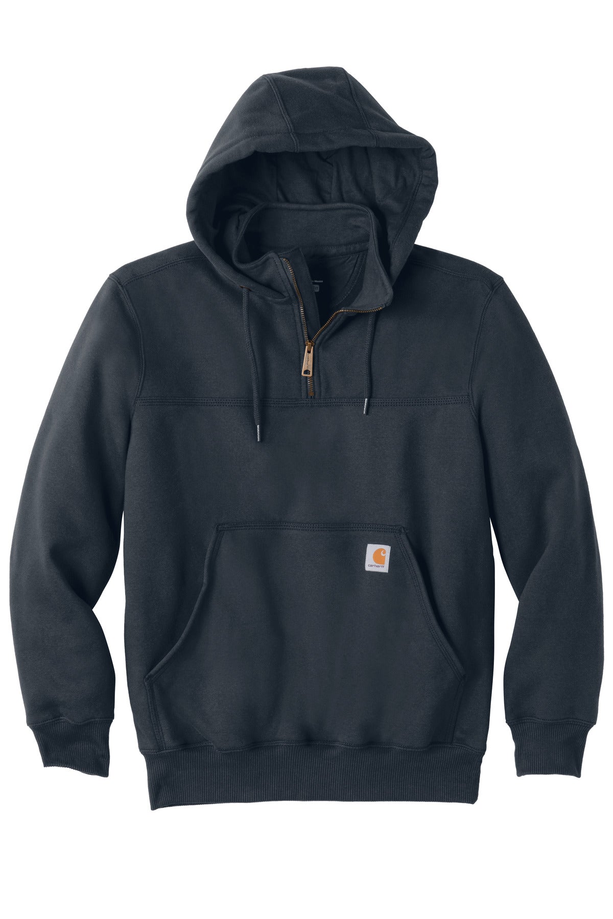 Carhartt Rain Defender Paxton Heavyweight Hooded Zip Mock Sweatshirt - New Navy