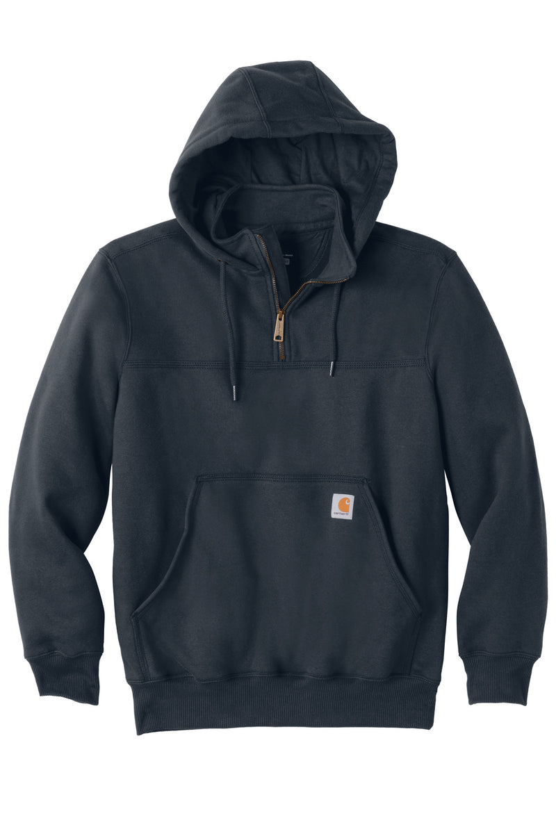 Carhartt Rain Defender Paxton Heavyweight Hooded Zip Mock Sweatshirt - New Navy