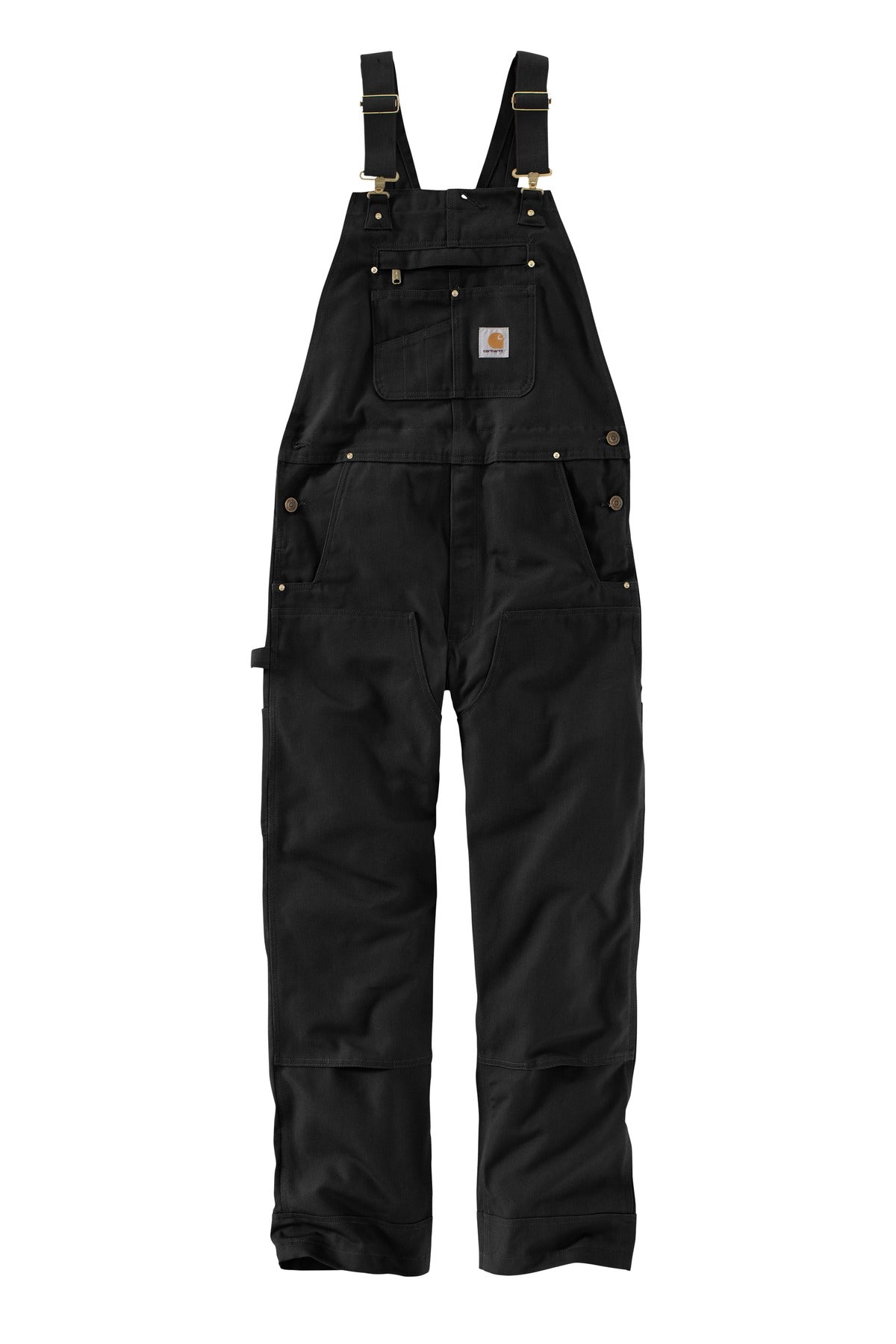 Carhartt Duck Unlined Bib Overalls - Black
