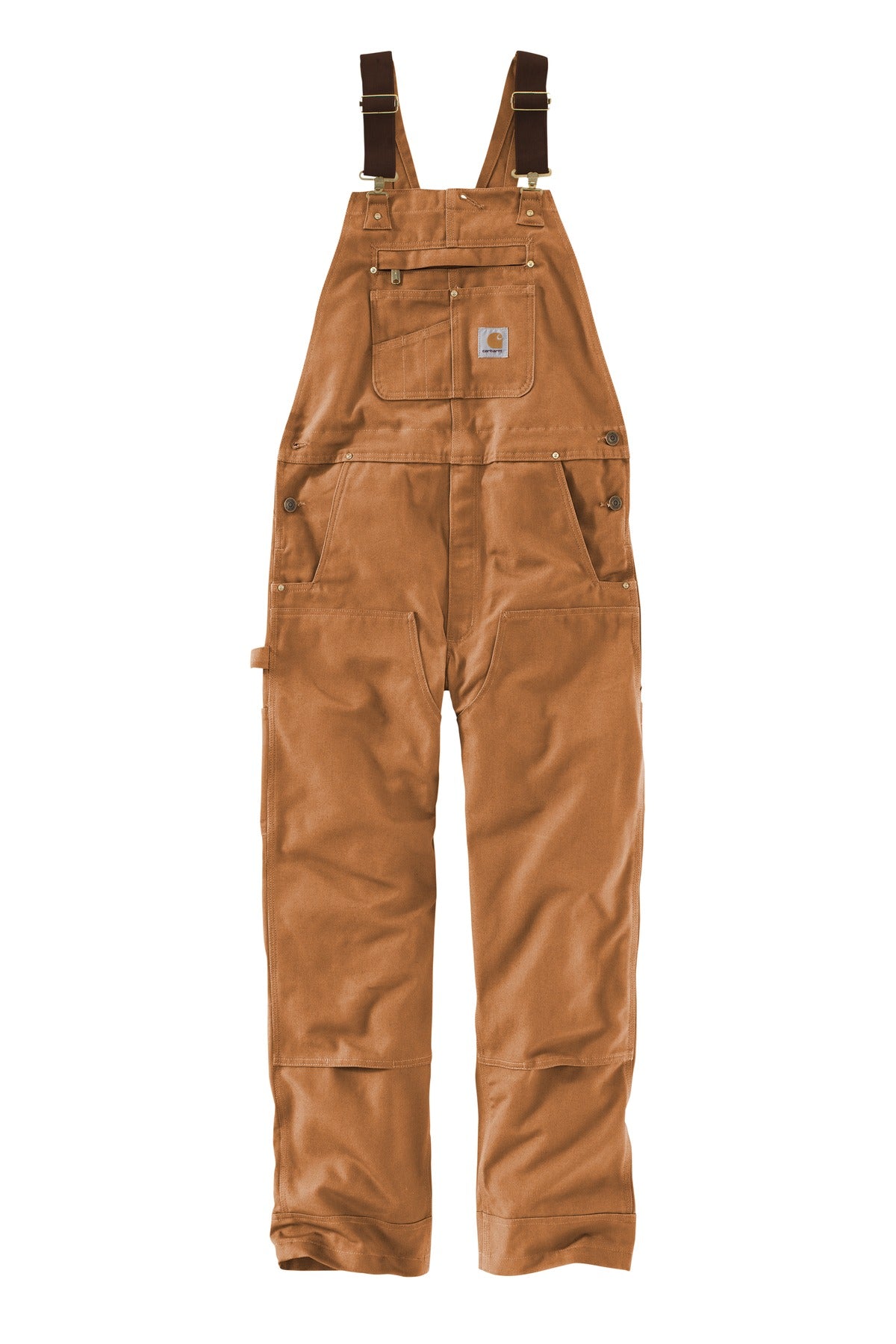 Carhartt Duck Unlined Bib Overalls - Carhartt Brown