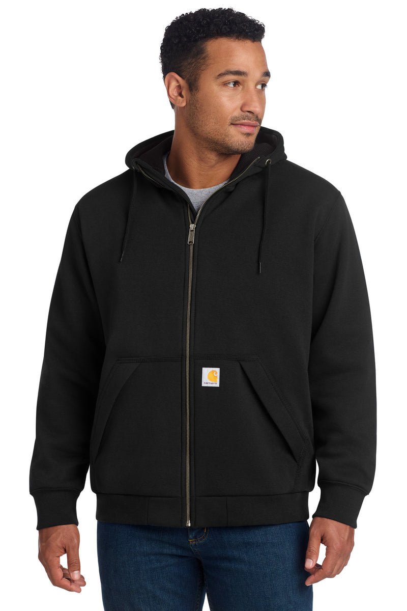 Carhartt Midweight Thermal-Lined Full-Zip Sweatshirt - Black