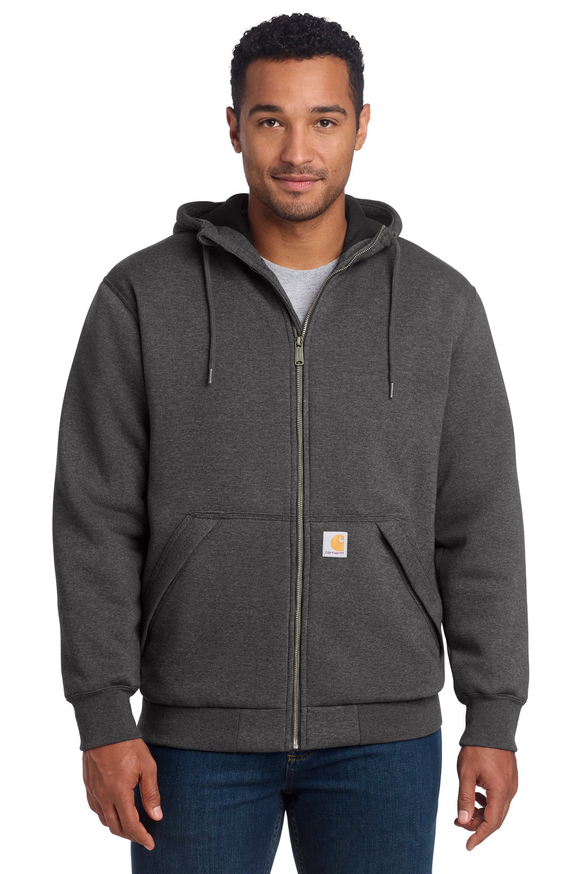 Carhartt Midweight Thermal-Lined Full-Zip Sweatshirt - Carbon Heather