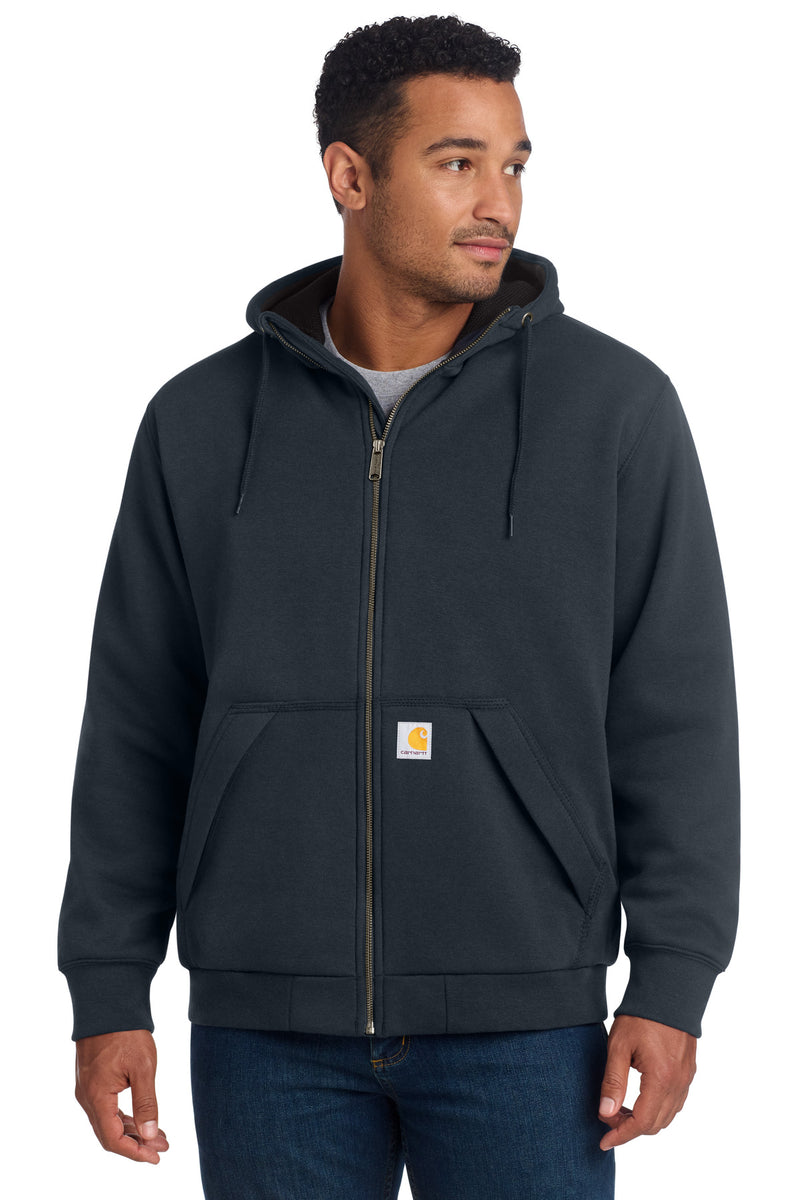 Carhartt Midweight Thermal-Lined Full-Zip Sweatshirt - New Navy