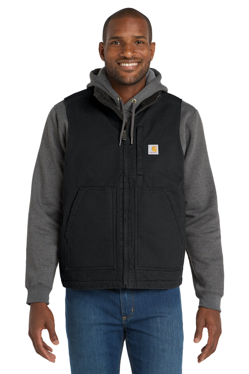 Carhartt Sherpa-Lined Mock Neck Vest - Black