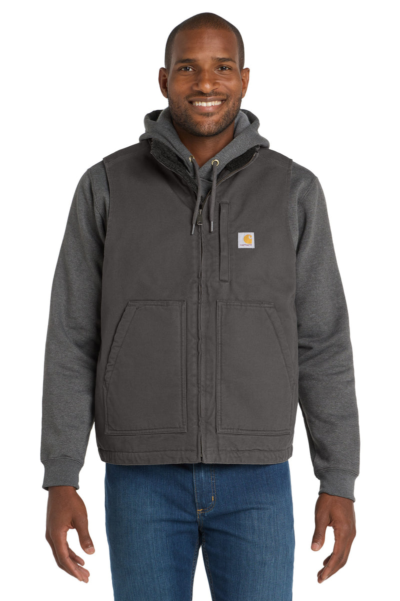 Carhartt Sherpa-Lined Mock Neck Vest - Gravel