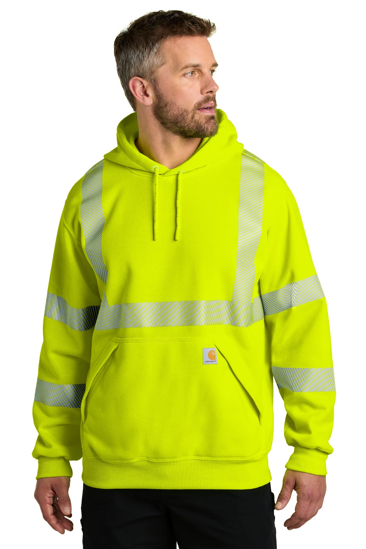 Carhartt ANSI 107 Class 3 Hooded Sweatshirt - Brite Lime