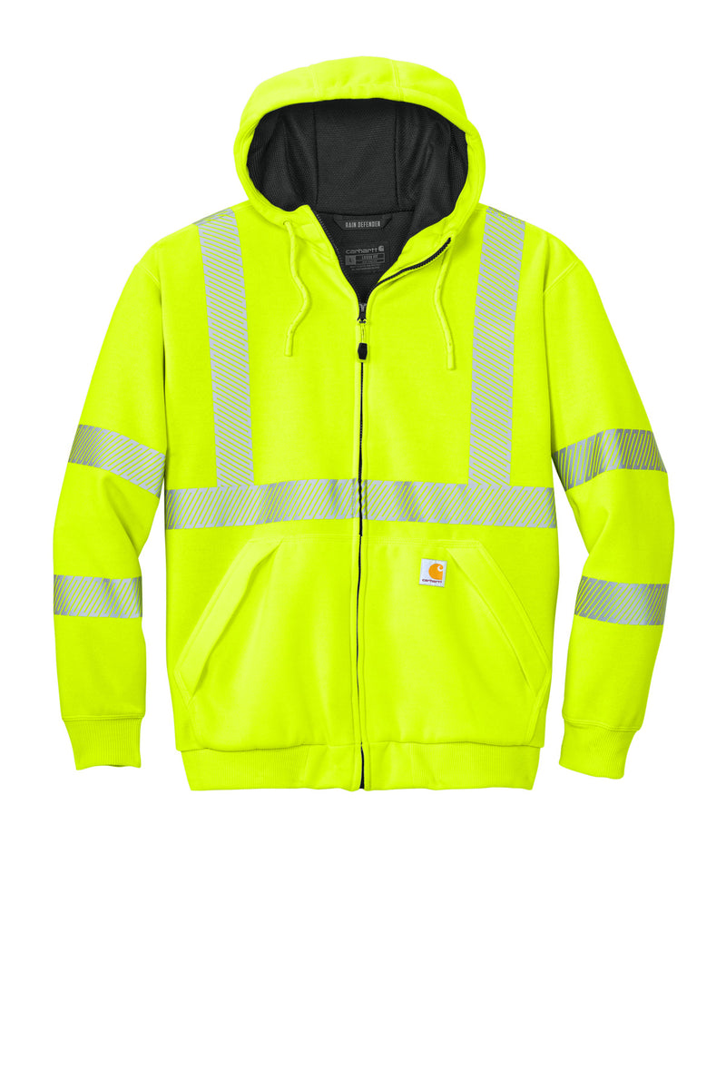 Carhartt ANSI 107 Class 3 Lined Full-Zip Sweatshirt - Brite Lime