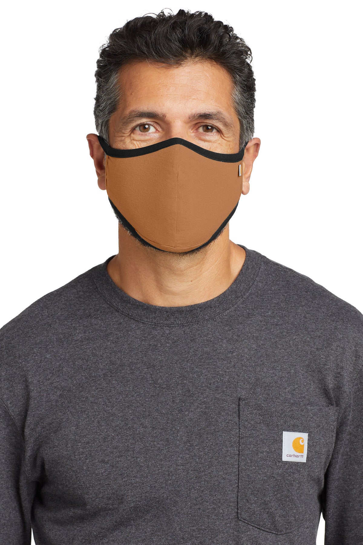 Carhartt Cotton Ear Loop Face Mask (3 pack) - Carhartt Brown