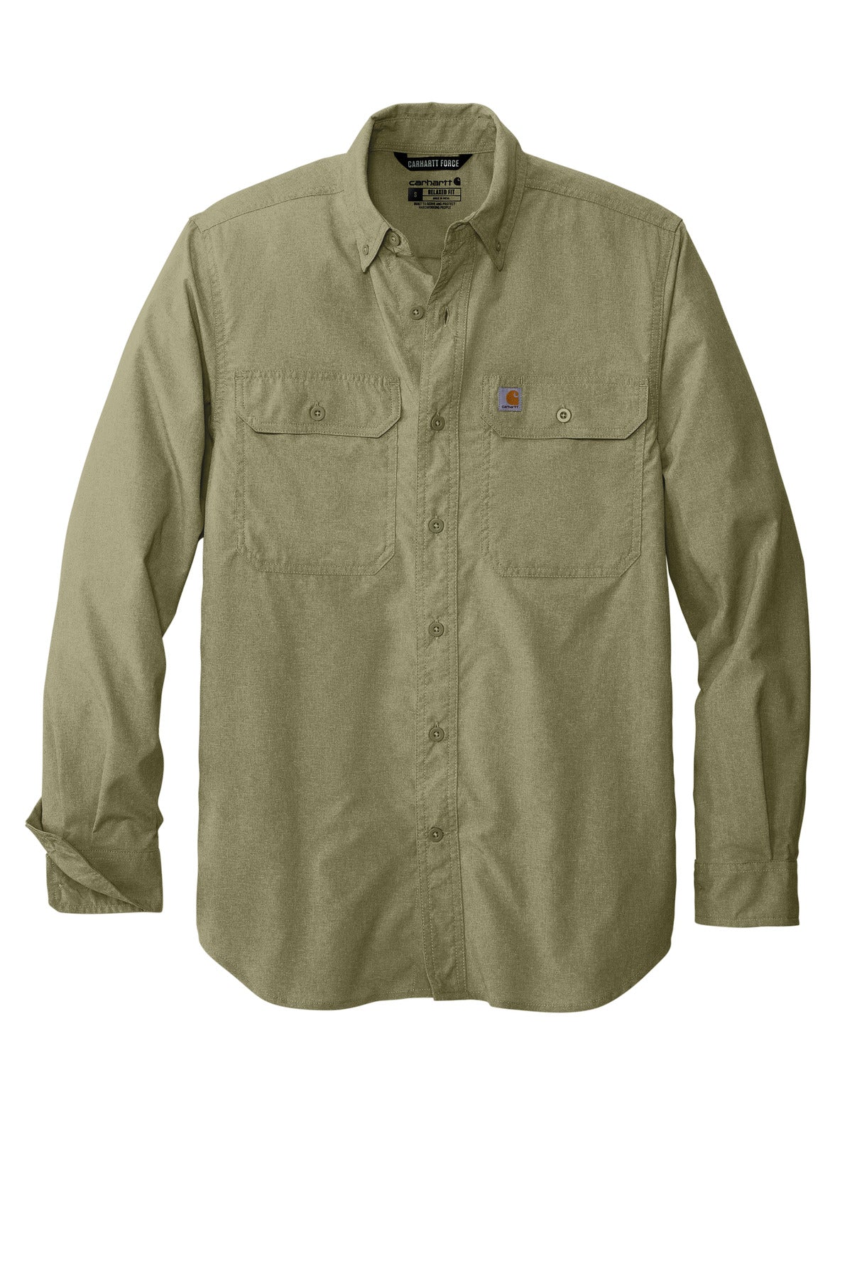 Carhartt Force Solid Long Sleeve Shirt - Burnt Olive