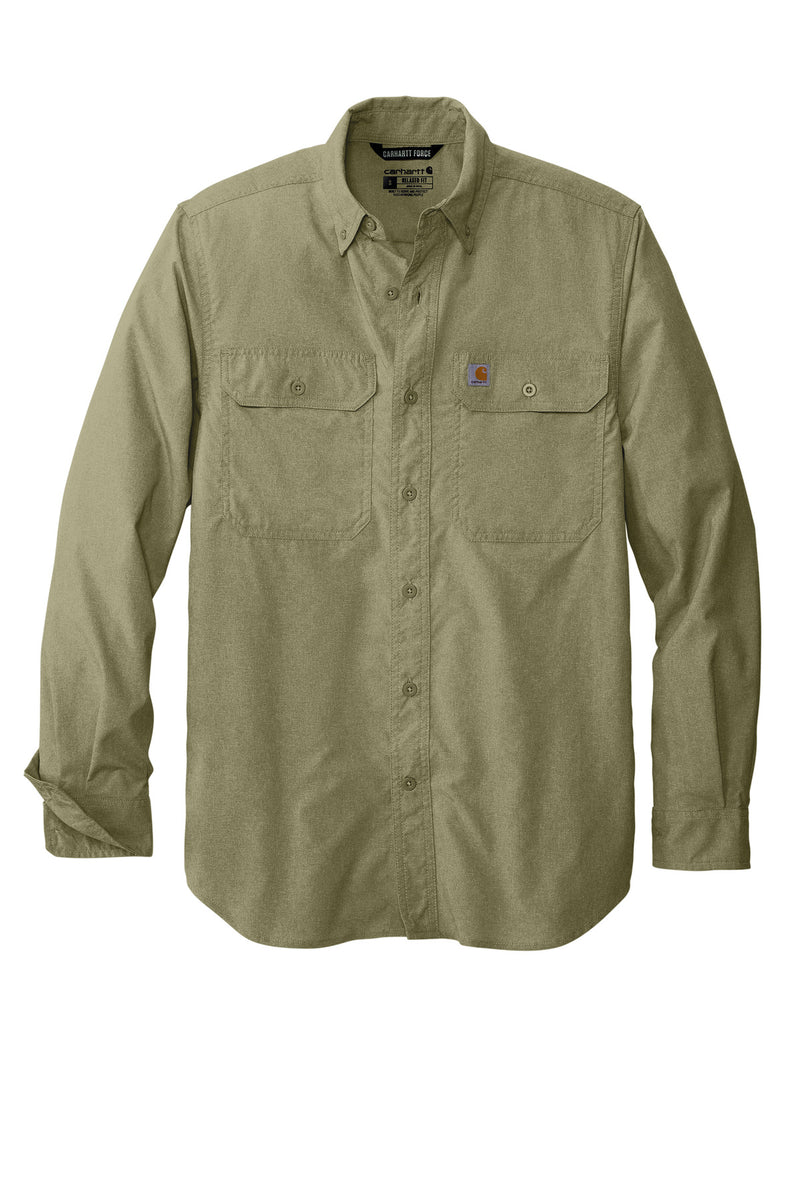 Carhartt Force Solid Long Sleeve Shirt - Burnt Olive