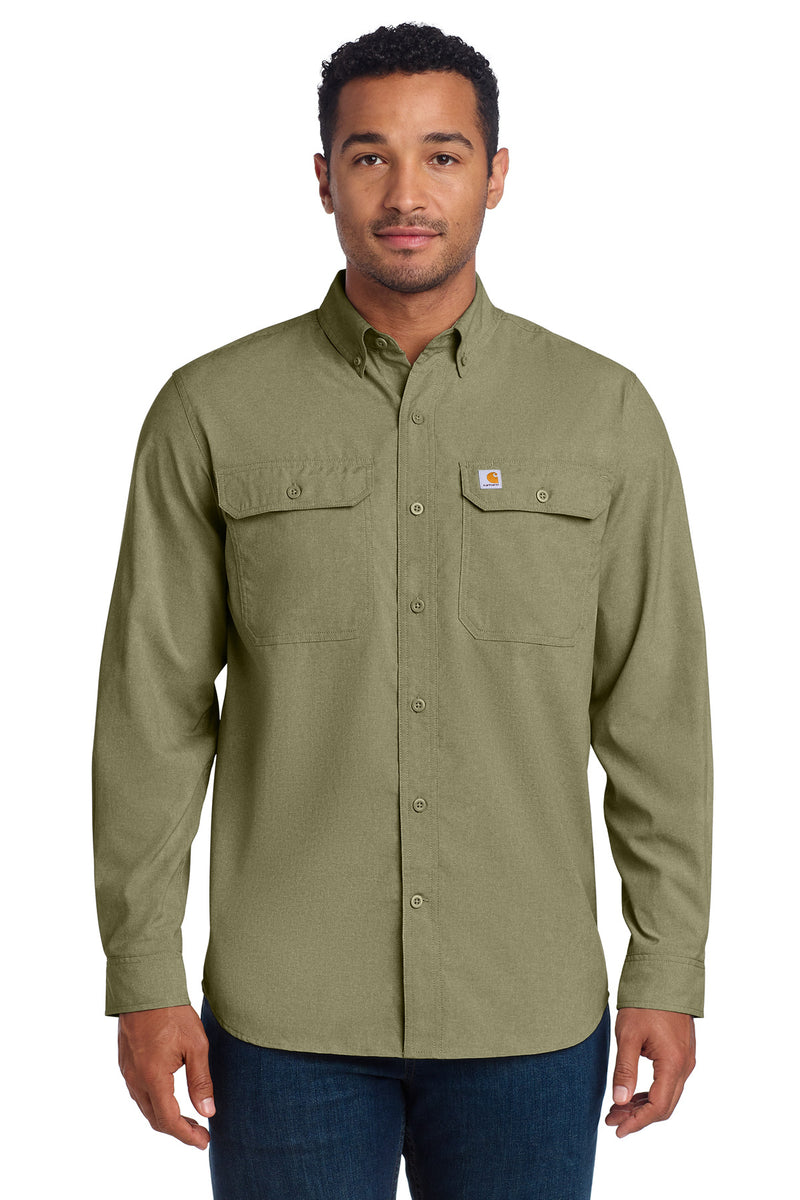 Carhartt Force Solid Long Sleeve Shirt - Burnt Olive