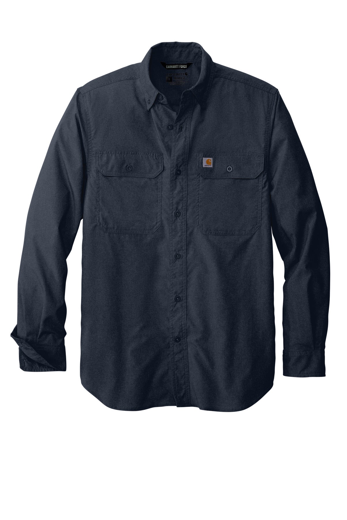 Carhartt Force Solid Long Sleeve Shirt - Navy