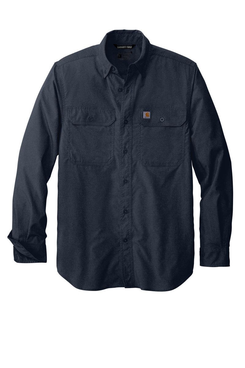 Carhartt Force Solid Long Sleeve Shirt - Navy