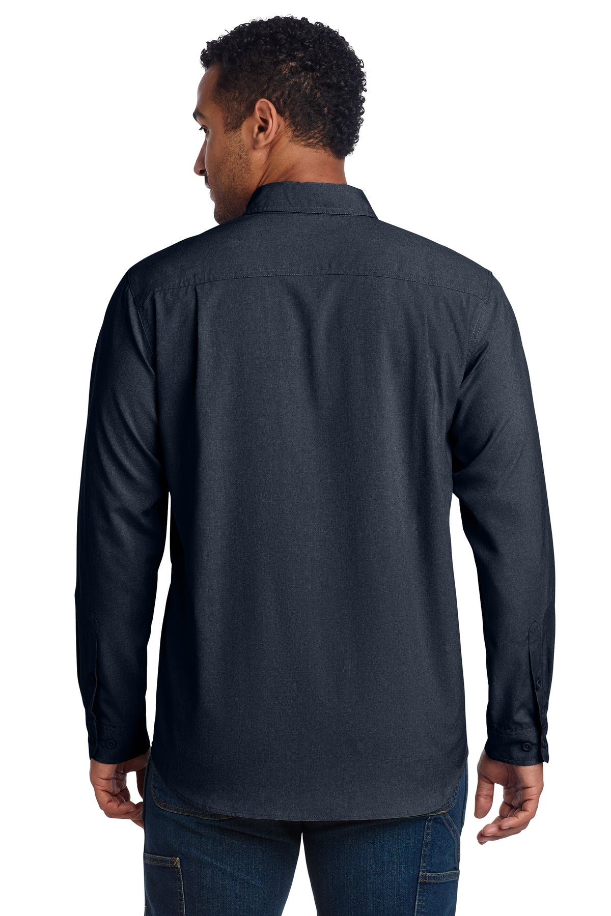 Carhartt Force Solid Long Sleeve Shirt - Navy