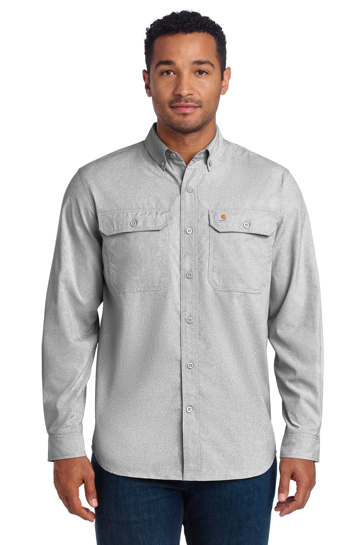 Carhartt Force Solid Long Sleeve Shirt - Steel