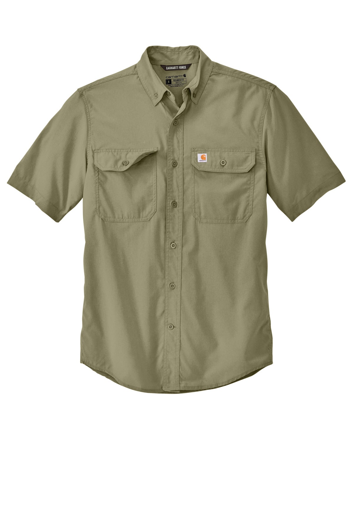 Carhartt Force Solid Short Sleeve Shirt - Burnt Olive