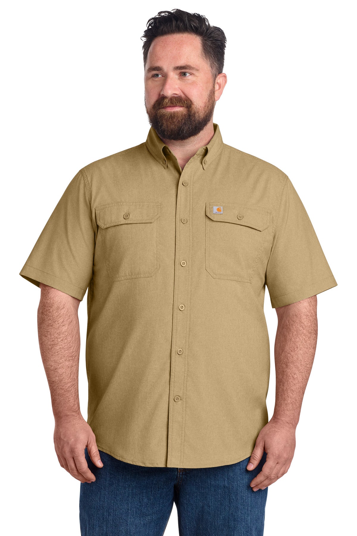 Carhartt Force Solid Short Sleeve Shirt - Dark Khaki