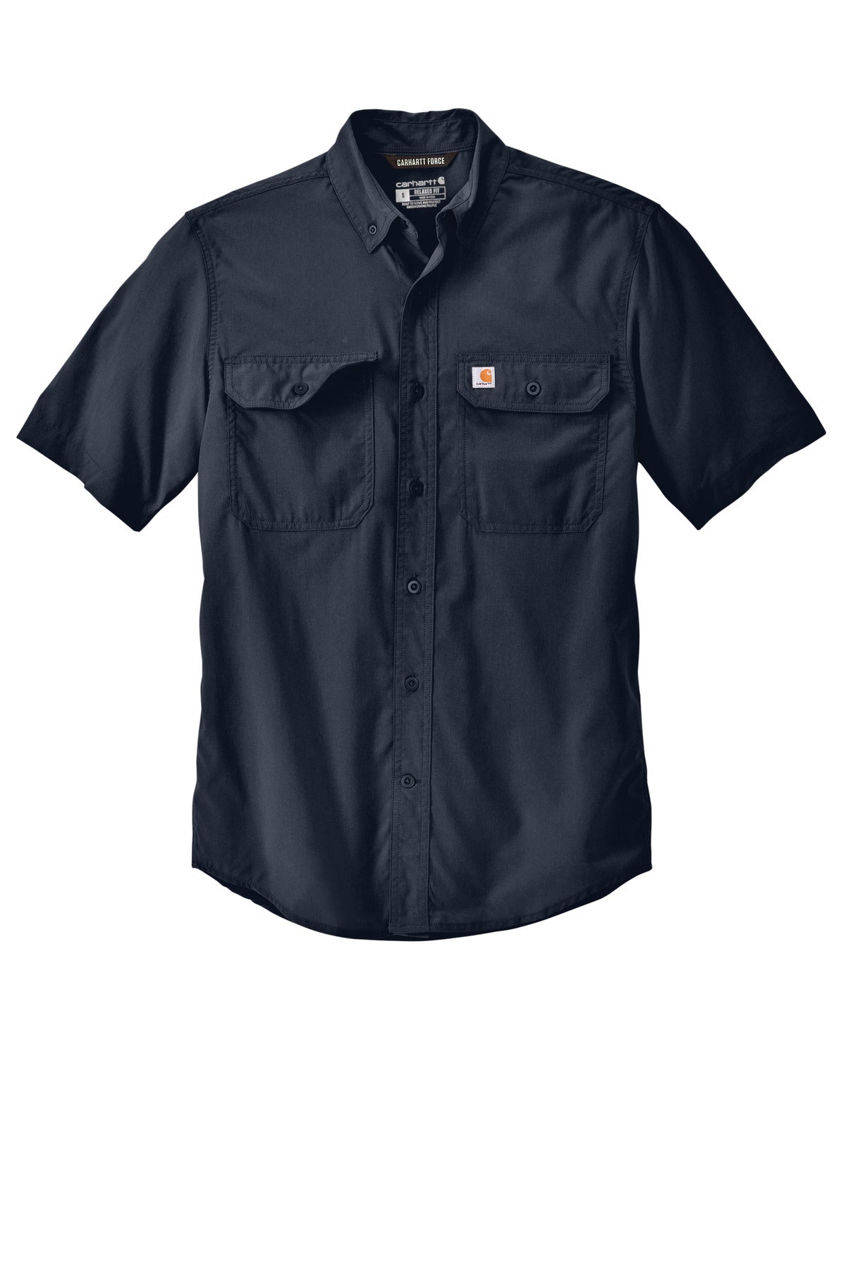 Carhartt Force Solid Short Sleeve Shirt - Navy