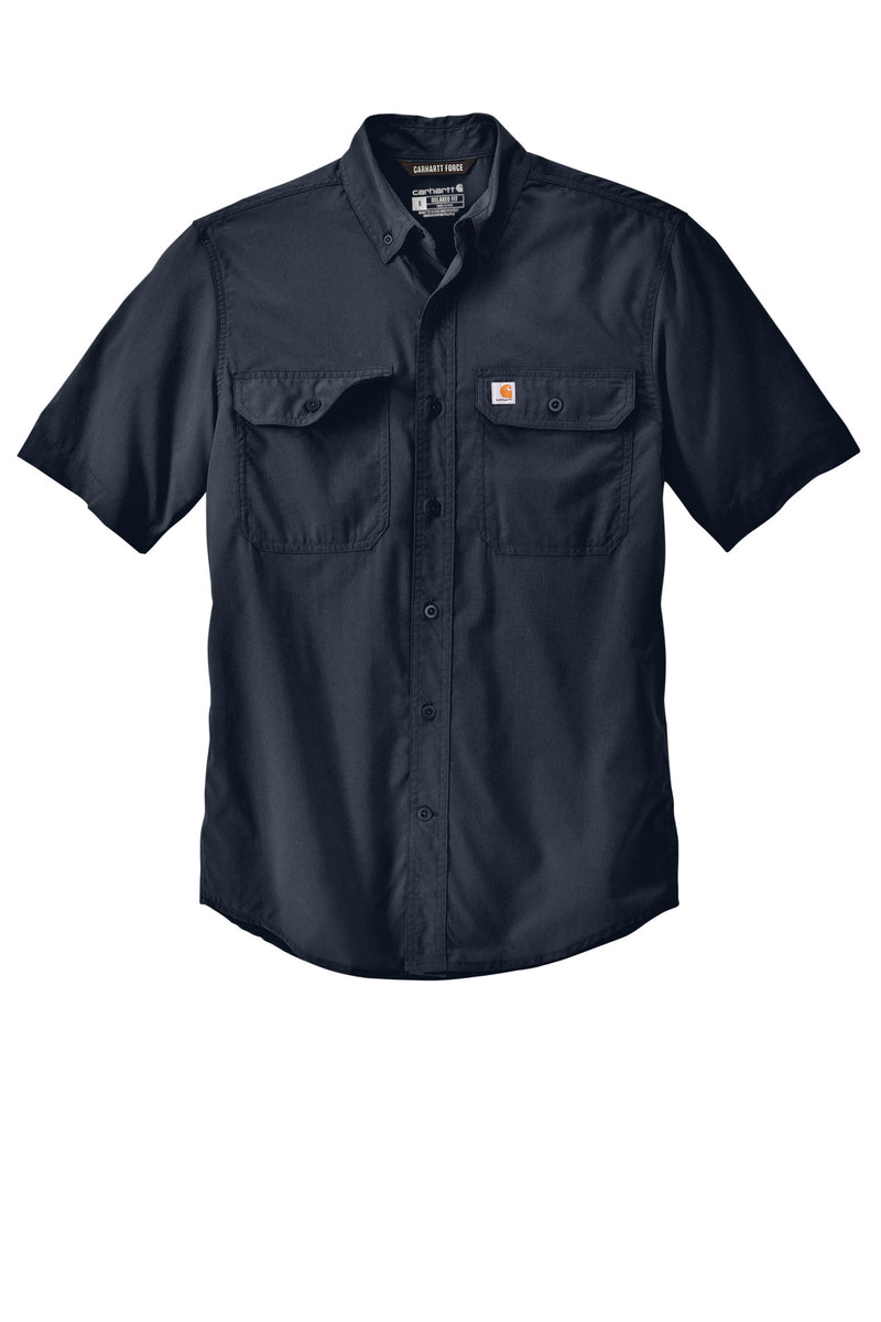 Carhartt Force Solid Short Sleeve Shirt - Navy