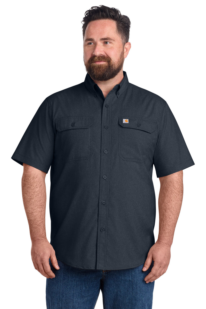 Carhartt Force Solid Short Sleeve Shirt - Navy