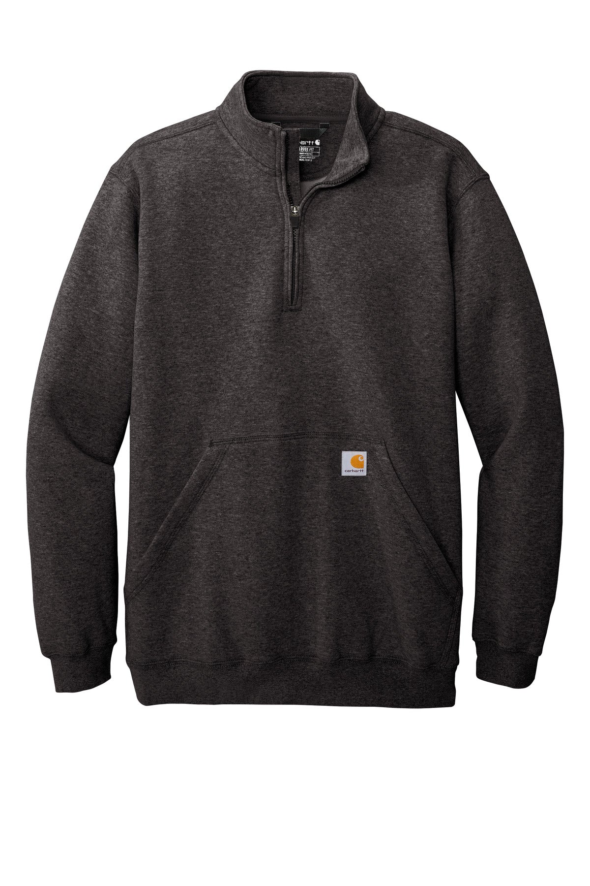 Carhartt Midweight 1/4-Zip Mock Neck Sweatshirt - Carbon Heather