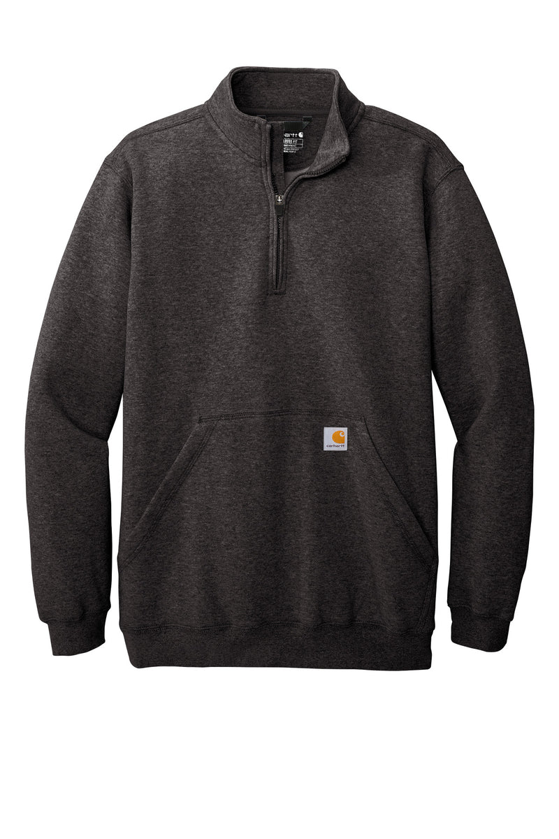 Carhartt Midweight 1/4-Zip Mock Neck Sweatshirt - Carbon Heather