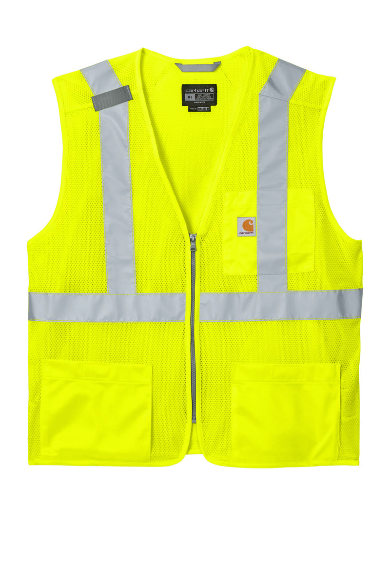 Carhartt ANSI Class 2 Mesh Zip-Front Vest - Brite Lime