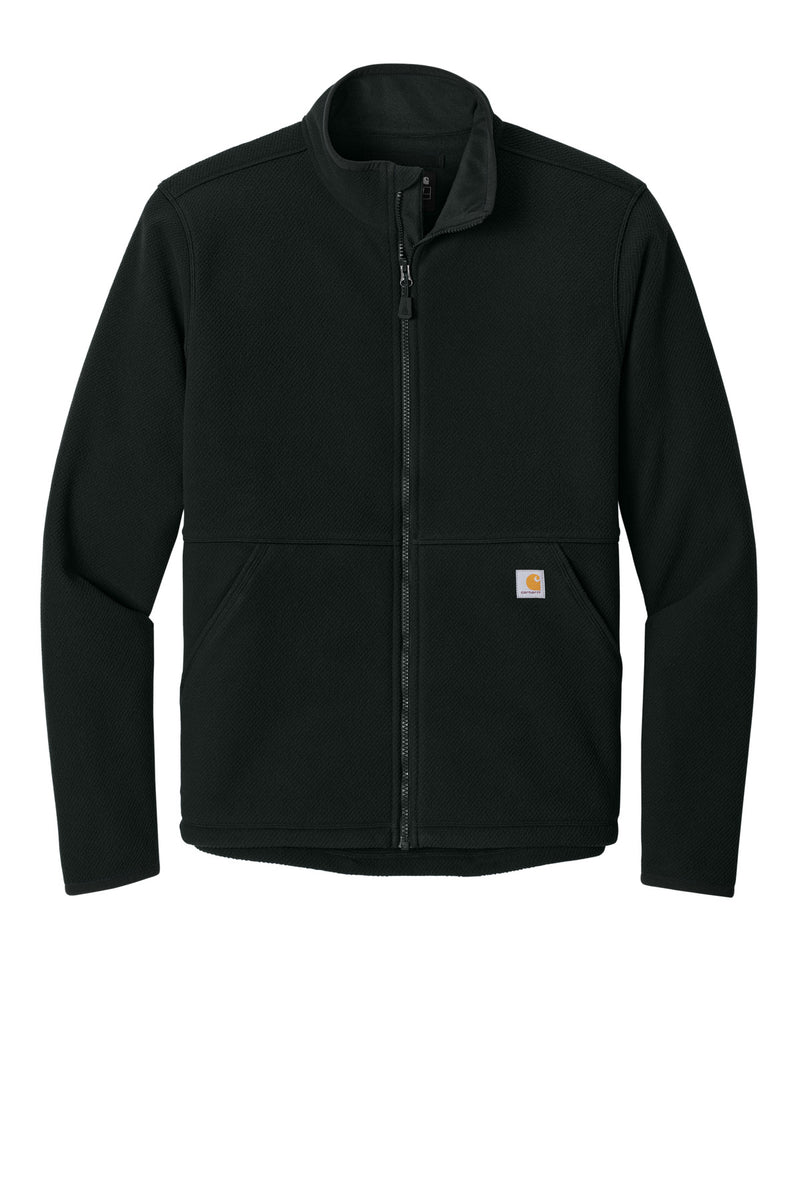 Carhartt Textured Full-Zip Fleece Jacket - Black