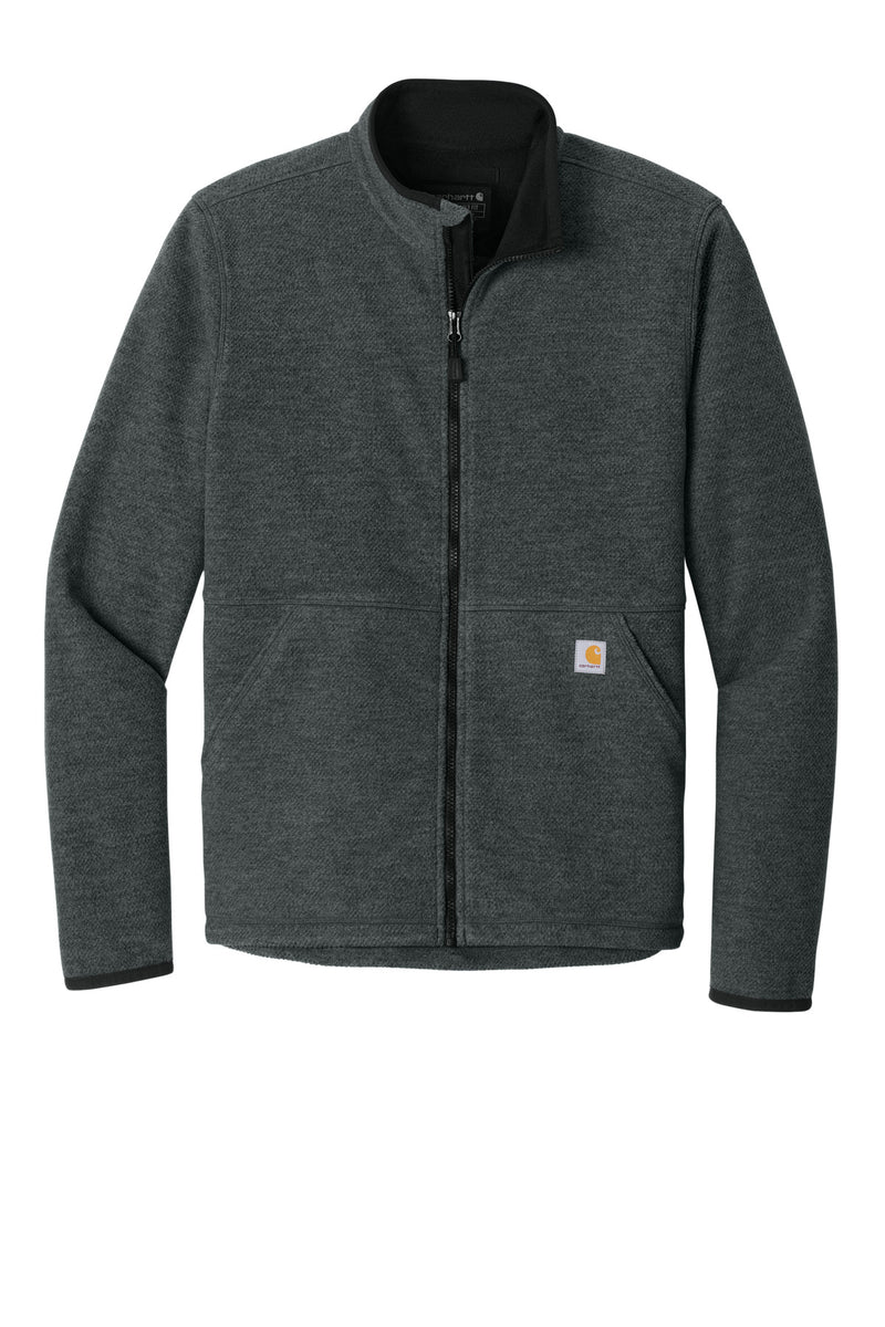 Carhartt Textured Full-Zip Fleece Jacket - Carbon Heather