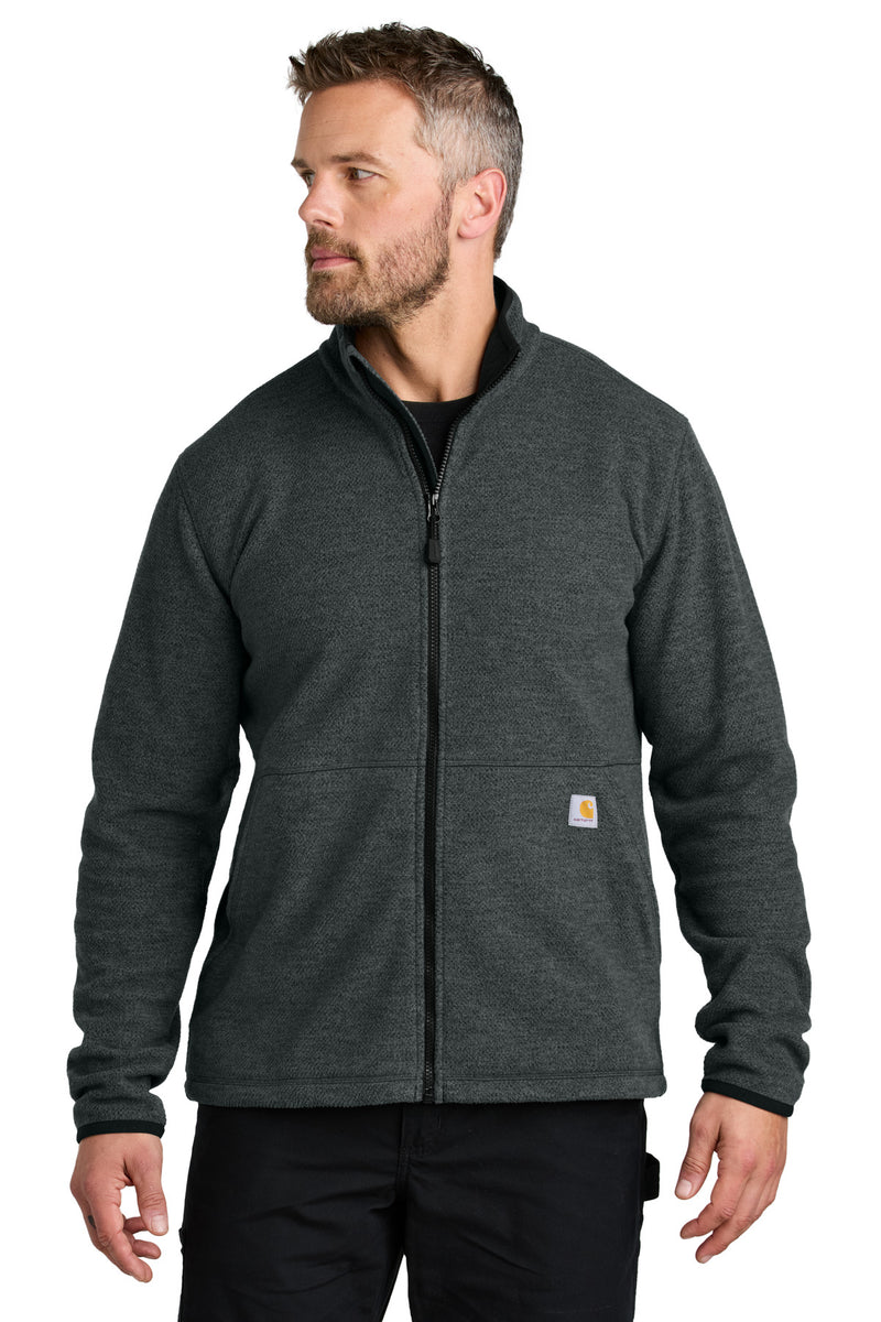 Carhartt Textured Full-Zip Fleece Jacket - Carbon Heather