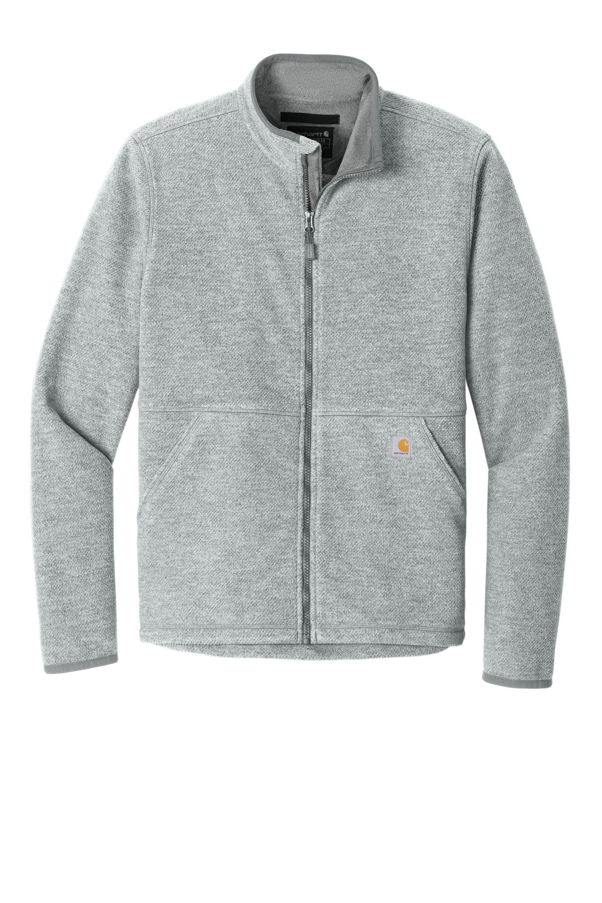 Carhartt Textured Full-Zip Fleece Jacket - Heather Grey