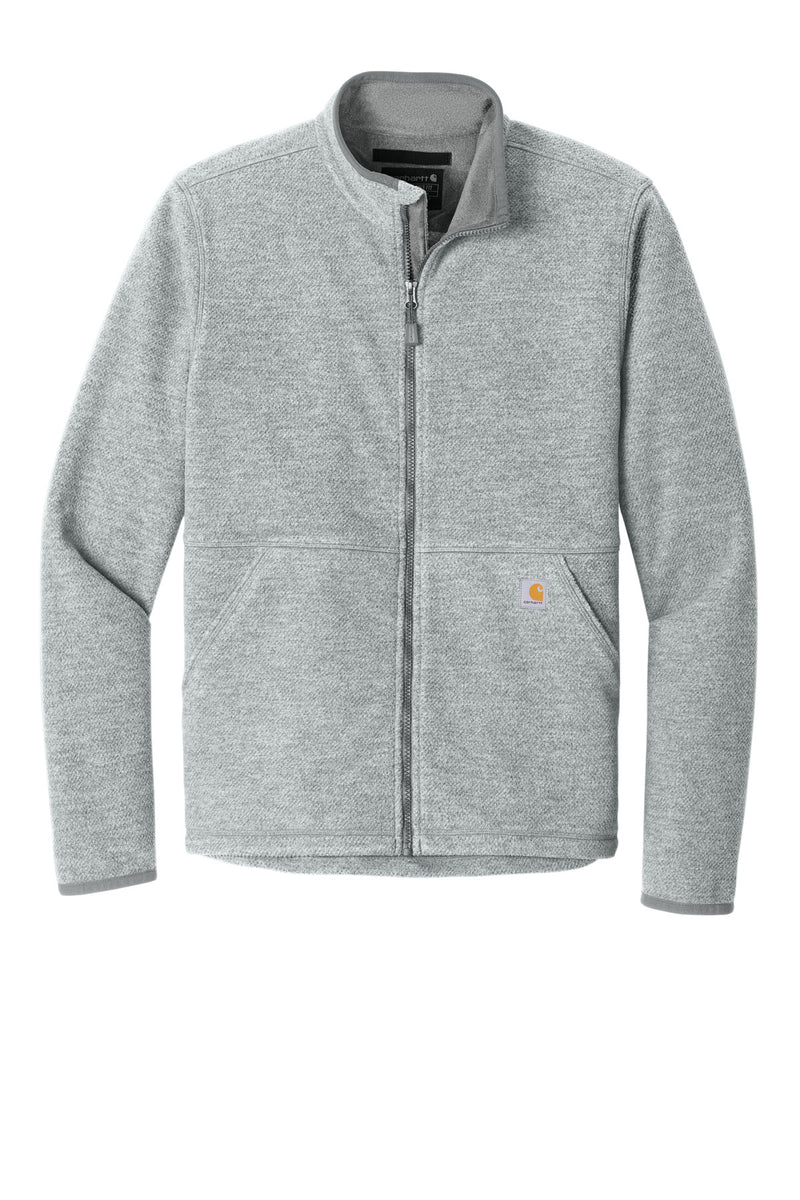 Carhartt Textured Full-Zip Fleece Jacket - Heather Grey