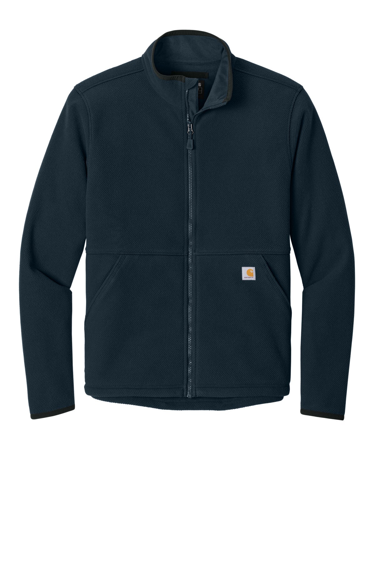 Carhartt Textured Full-Zip Fleece Jacket - Navy