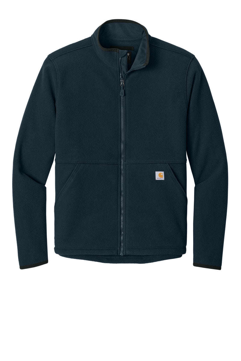 Carhartt Textured Full-Zip Fleece Jacket - Navy