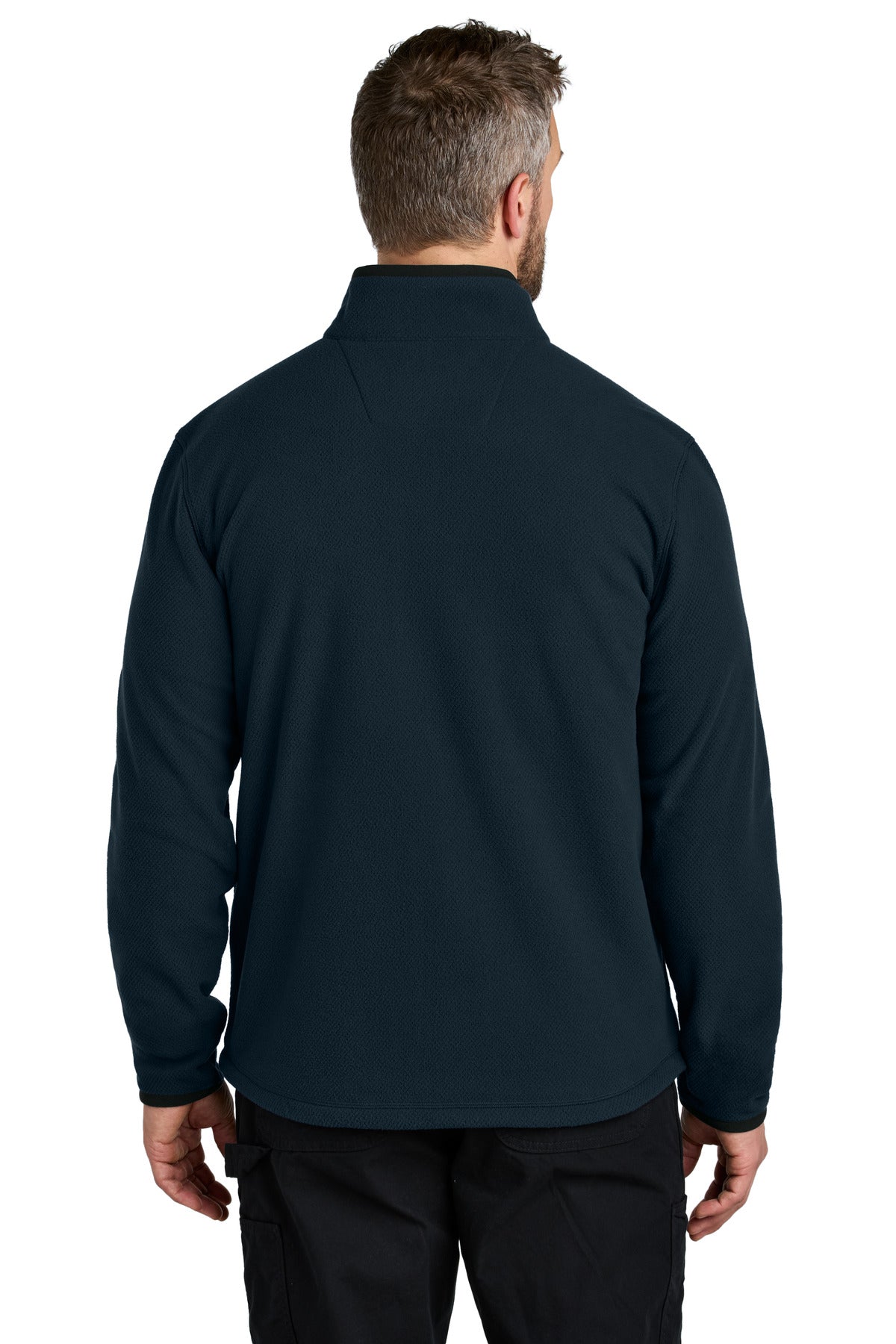 Carhartt Textured Full-Zip Fleece Jacket - Navy