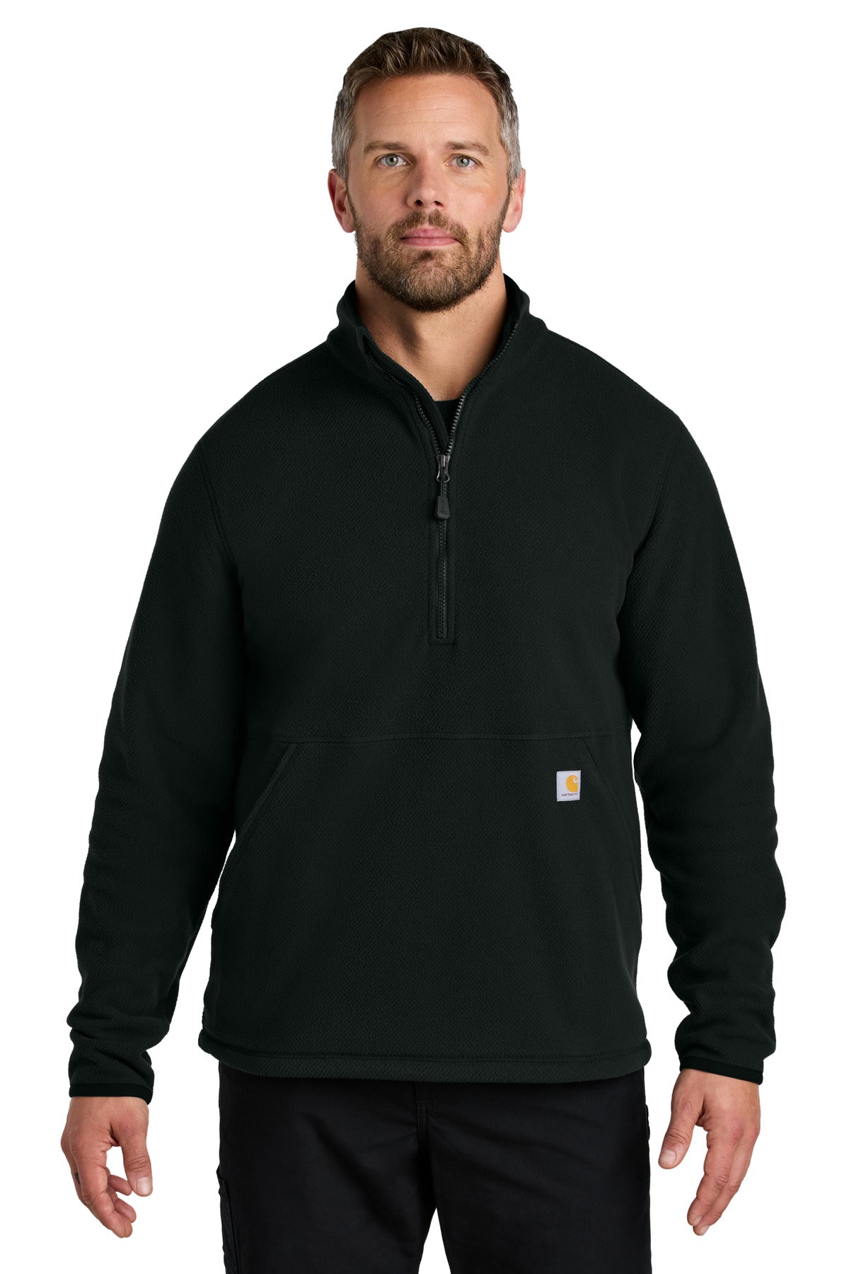 Carhartt Textured 1/2-Zip Fleece Jacket - Black