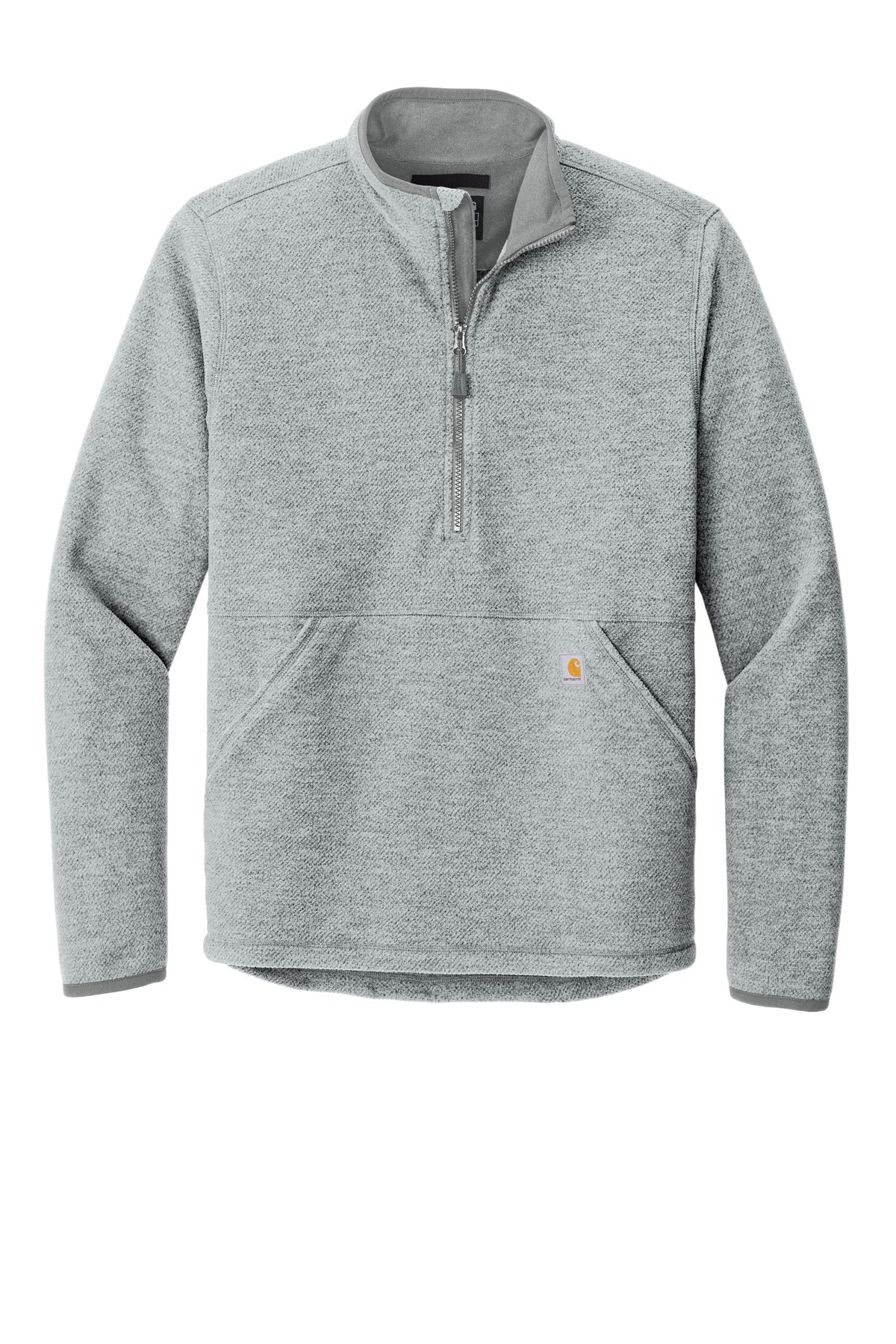 Carhartt Textured 1/2-Zip Fleece Jacket - Heather Grey