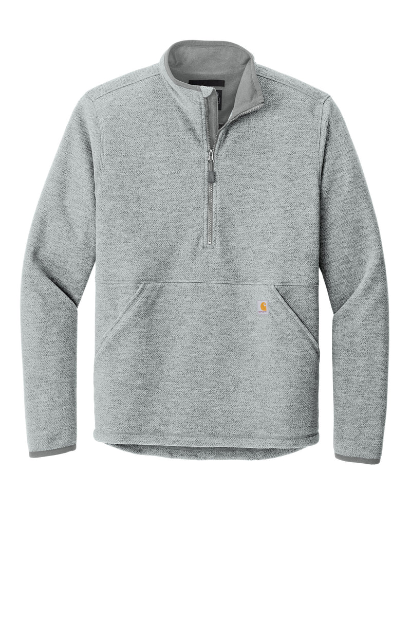 Carhartt Textured 1/2-Zip Fleece Jacket - Heather Grey