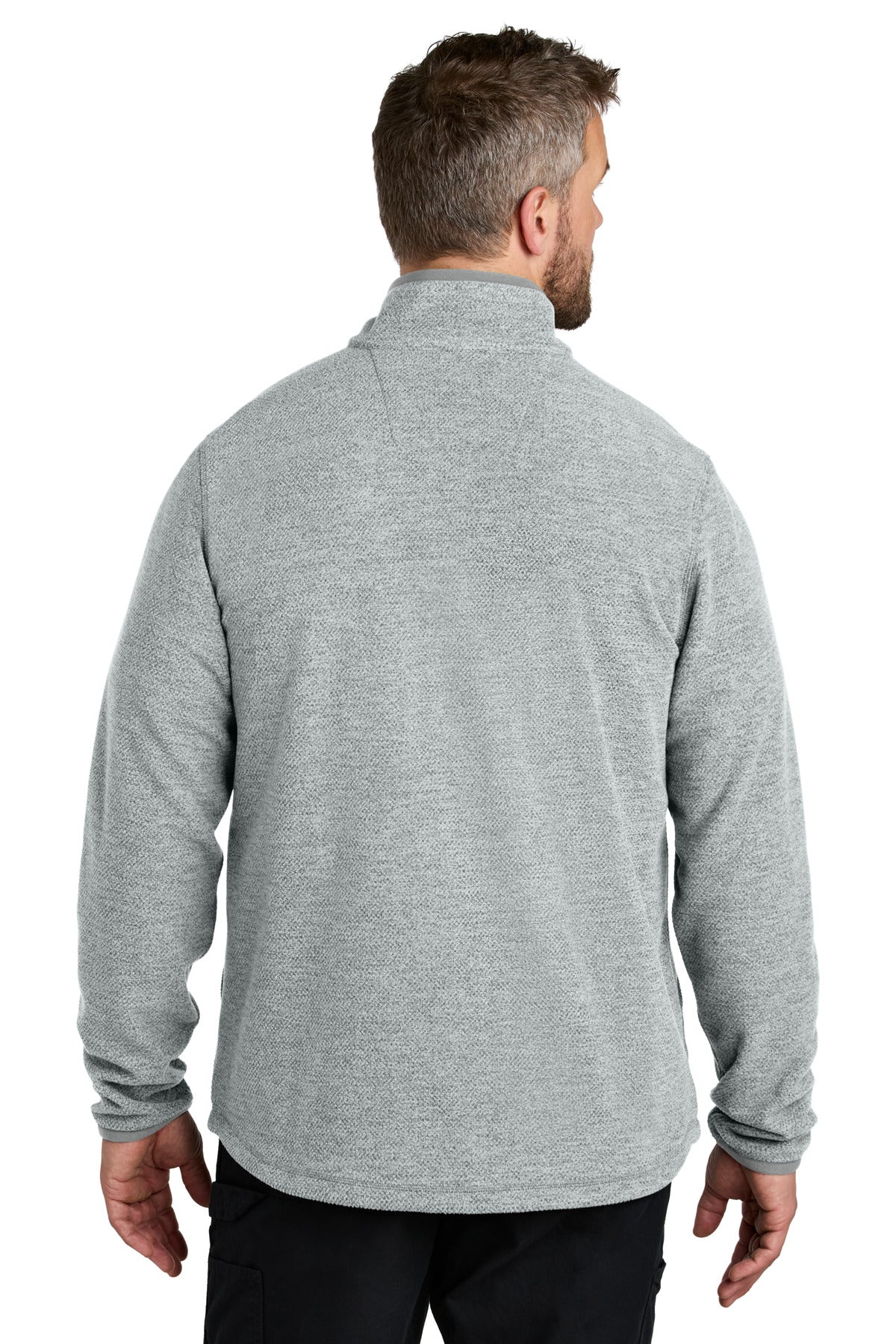 Carhartt Textured 1/2-Zip Fleece Jacket - Heather Grey