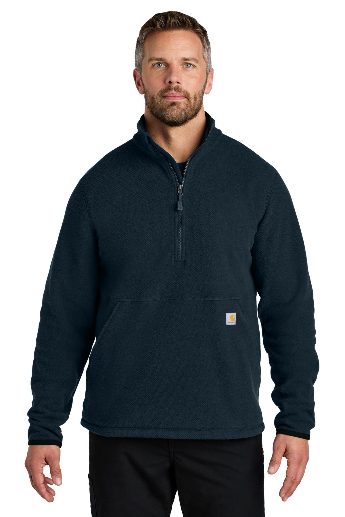 Carhartt Textured 1/2-Zip Fleece Jacket - Navy