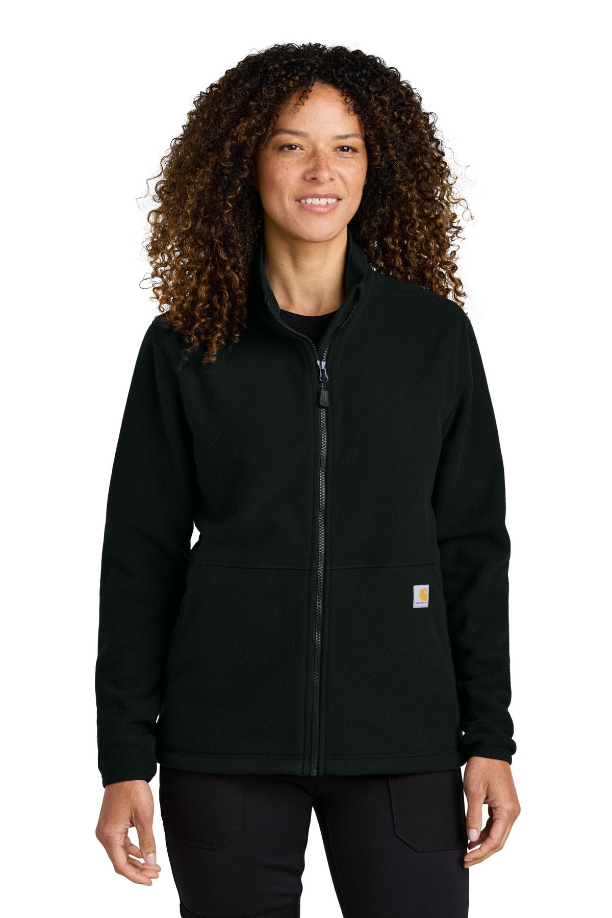 Carhartt Women's Textured Full-Zip Fleece Jacket - Black