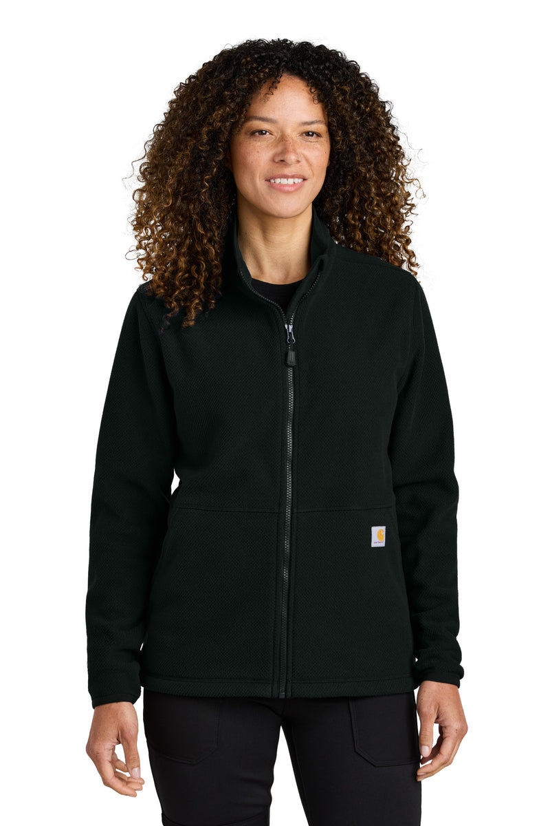 Carhartt Women's Textured Full-Zip Fleece Jacket - Black