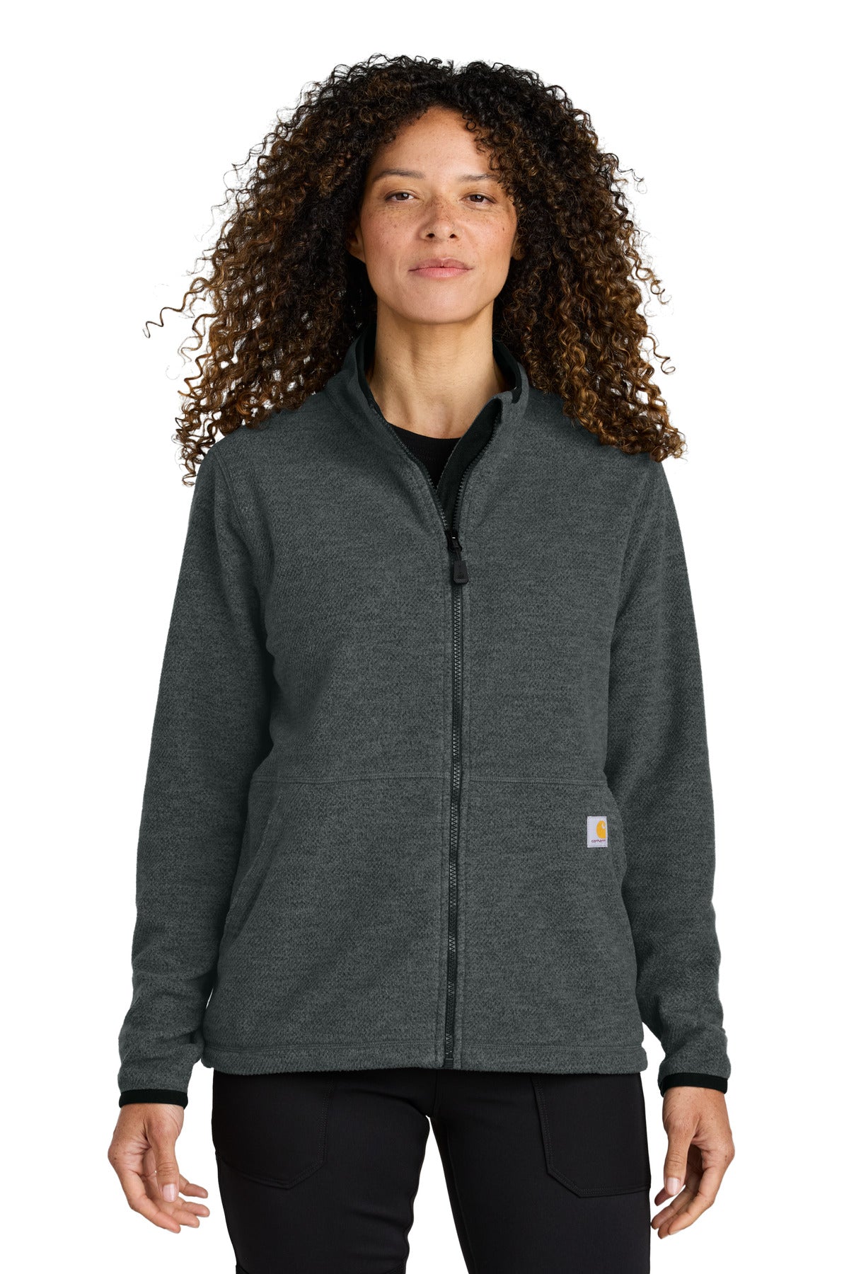 Carhartt Women's Textured Full-Zip Fleece Jacket - Carbon Heather