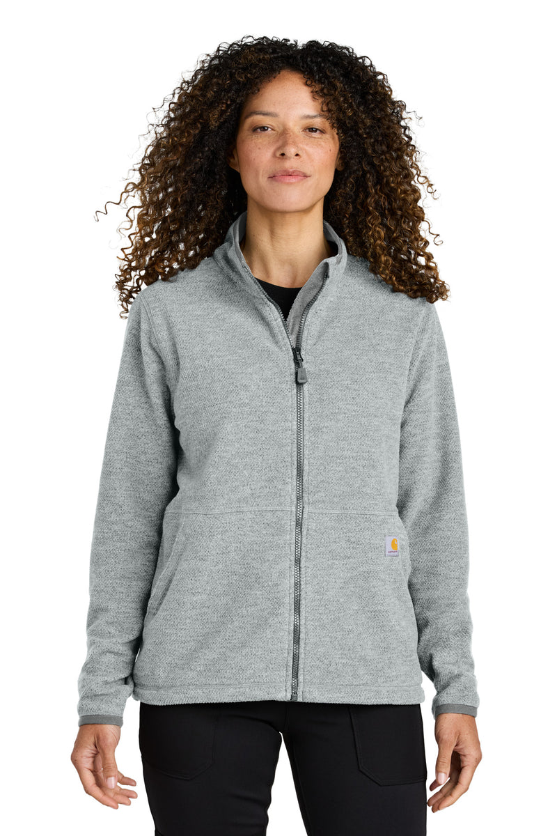 Carhartt Women's Textured Full-Zip Fleece Jacket - Heather Grey