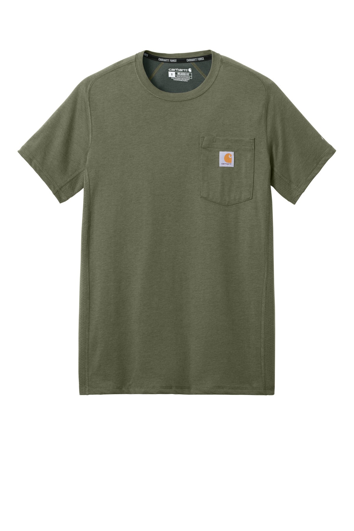 Carhartt Force Short Sleeve Pocket T-Shirt - Basil Heather