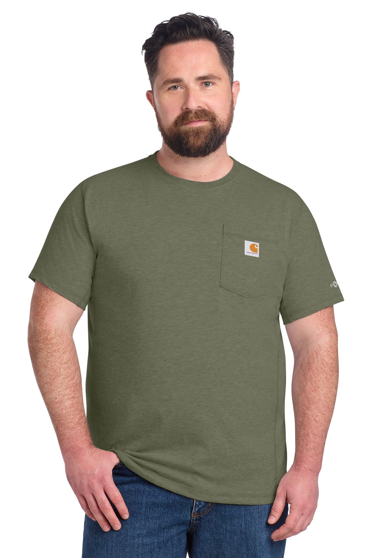 Carhartt Force Short Sleeve Pocket T-Shirt - Basil Heather