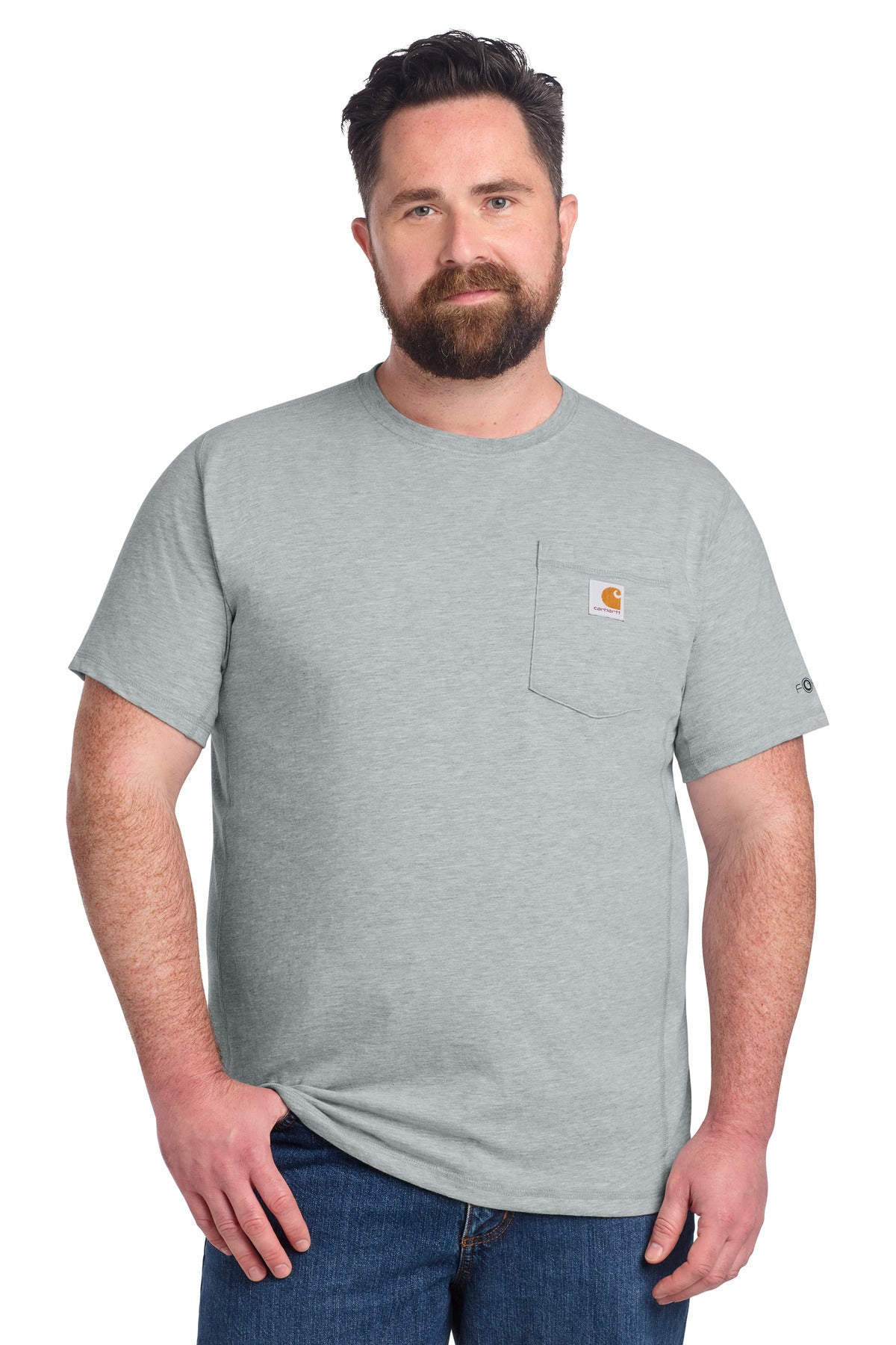 Carhartt Force Short Sleeve Pocket T-Shirt - Heather Grey