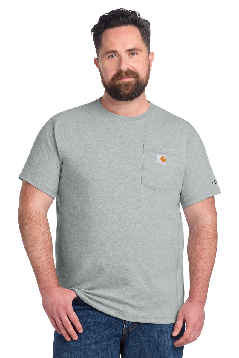 Carhartt Force Short Sleeve Pocket T-Shirt - Heather Grey